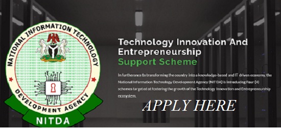 NITDA Scholarships - NITDA Technology Innovation And Entrepreneurship Support Scheme