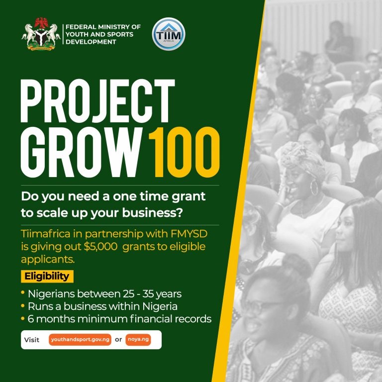Project Grow 100 by Federal Government of Nigeria ($5000 Grant) Register Now