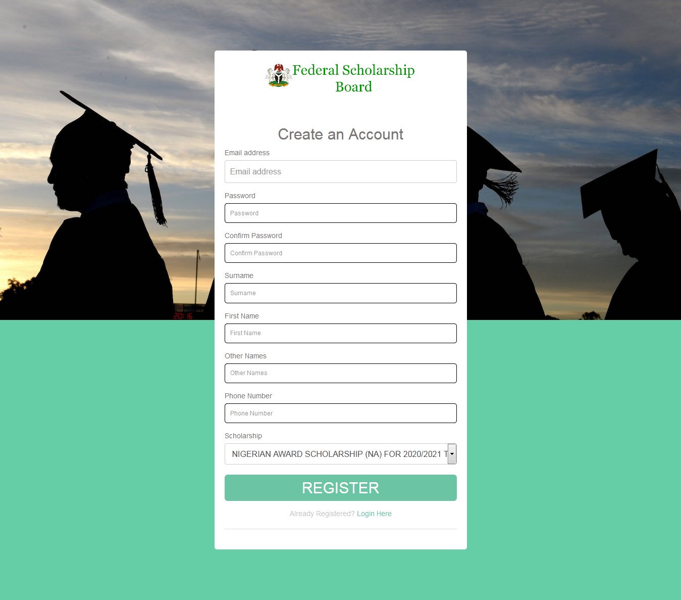 Federal Scholarship Board Online Application Portal