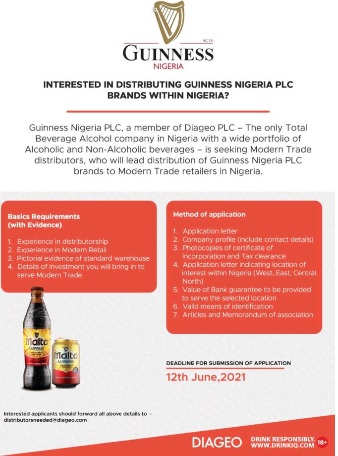 Modern Trade Distributors for Guinness Nigeria Plc