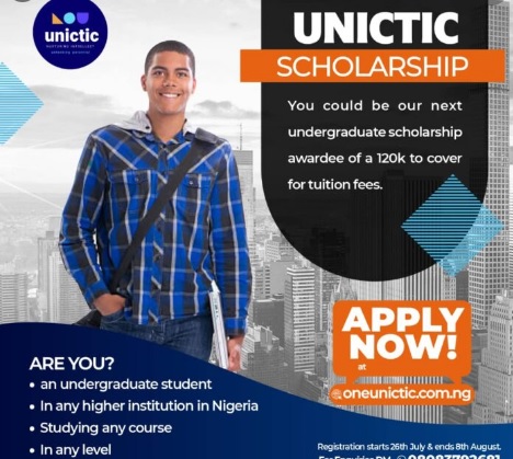 Unictic Scholarship 2021 for Nigeria Undergraduate Students - Register Here
