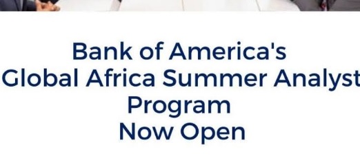 Bank of America Global Africa Summer Analyst Program 2021 for young African Students