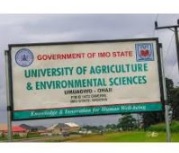 University of Agriculture and Environmental Sciences, Umuagwo | 2021/2022 Recruitment Application Portal Now Open: Click Here to Apply